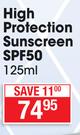 Dischem High Protection Sunscreen SPF50-125ml