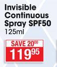 Island Tribe Invisible Continuous Spray SPF50-125ml