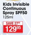 Island Tribe Kids Invisible Continuous Spray SPF50-125ml