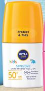 Nivea Sun Kids Sensitive Protect & Play Unperfumed Roll On SPF50+-50ml