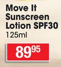 Tropitone Move It Sunscreen Lotion SPF30-125ml