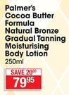 Palmer's Cocoa Butter Formula Natural Bronze Gradual Tanning Moisturising Body Lotion-250ml