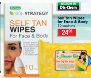 Dischem Self Tan Wipes For Face & Body 10 Sachets