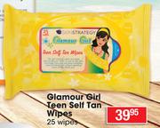 Dischem Glamour Girl Teen Self Tan Wipes 25 Wipes