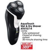 Philips Aqua Touch Wet & Dry Shaver AT610/14