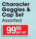 Character Goggles & Cap Set Assorted-Per Set