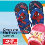 Character Flip Flops Assorted-Per Pair