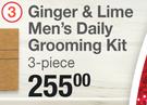Fuzzy Duck Ginger & Lime Men's Daily Grooming Kit 3 Piece