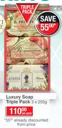 Nature's Edition Luxury Soap Triple Pack-3 x 250g Per Pack