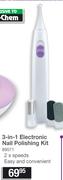 3 In 1 Electronic Nail Polishing Kit