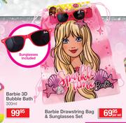 Barbie Drawstring Bag & Included Sunglasses Set-Per Set