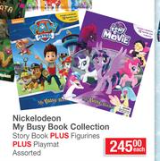 Nickelodeon My Busy Book Collection Story Book Assorted Plus Figrines Plus Playmat-Each