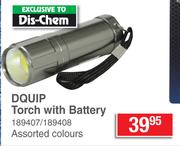 Dquip Torch With Battery Assorted Colours