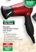 Mondial 1200W Max Travel Hair Dryer
