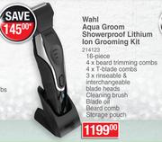 Wahl Aqua Groom Showergroom Lithium Ion Grooming Kit