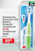 Dentalmate Evolution 360 Battery Powered Toothbrush Plus Toothbrush Head