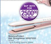 Philips MoistureProtect Hair Straightener HP8372/00 Plus Philips MoistureProtect Hairdryer-For Both