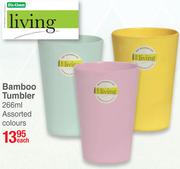 Dis-Chem Living Bamboo 266ml Tumbler (Assorted Colours)-Each