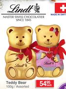 Lindt Teddy Bear Assorted-100g Each
