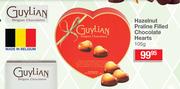 Guylian Hazelnut Praline Filled Chocolate Hearts-105g