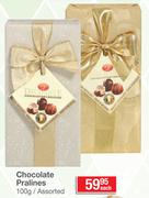 Delafaille Chocolate Pralines Assorted-100g Each