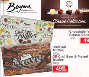 Beyers Craft Gin Truffles-120g Or Craft Beer & Pretzel Truffles-100g Each