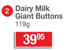 Cadbury Dairy Milk Giant Buttons-119g