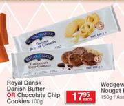 Royal Dansk Danish Butter Or Chocolate Chip Cookies-100g Each