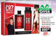 Cristiano Ronaldo CR7 Gift Set EDT-50ml Plus Deodorant Body Spray-150ml                             