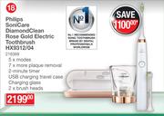 Philips Sonicare Diamondclean Rose Gold Electric Toothbrush HX9312/04