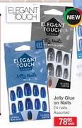 Elegant Touch Jelly Glue On Nails-24 Nails Each