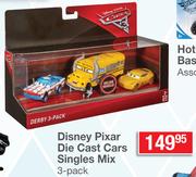 Disney Pixar Die Cast Cars Singles Mix-3's Per Pack