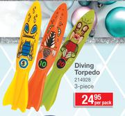 3 Piece Diving Torpedo-Per Pack