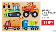 Wooden Cars Puzzle 4-Piece