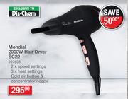 Mondial 2000W Hair Dryer SC22