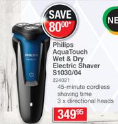 Philips Aqua Touch Wet & Dry Electric Shaver S1030/04