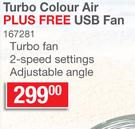 Elektra Turbo Colour Air Plus Free USB Fan