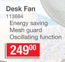 Elektra Desk Fan