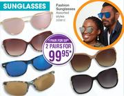 Fashions Sunglasses Assorted Styles-For 2 Pairs
