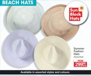 Summer Fashion Hats Assorted-Each