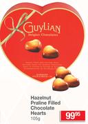 Guylian Hazelnut Praline Filled Chocolate Hearts-105g