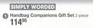 Nature's Edition Simply Worded Handbag Companions Gift Set 2 Piece