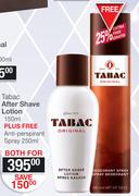 Tabac After Shave Lotion 150ml + Anti Perspirant Spray 250ml-For Both
