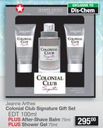 Jeanne Arthes Colonial Club Signature Gift Set Of EDT 100ml + Aftershave Balm 75ml + Shower Gel 75ml