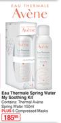 Avene Eau Thermale Spring Water My Soothing Kit Plus 5 Compressed Masks