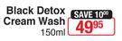 T-Zone Black Detox Cream Wash-150ml