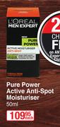 L'Oreal Men Expert Pure Power Active Anti Spot Moisturiser-50ml Each