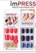 Impress Accent Gel Manicure Nails 24 Nails Assorted