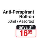 Dove Anti-Perspirant Roll-on Assorted-50ml