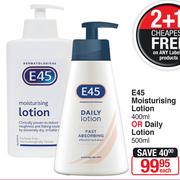 E45 Moisturising Lotion 400ml Or Daily Lotion 500ml-Each